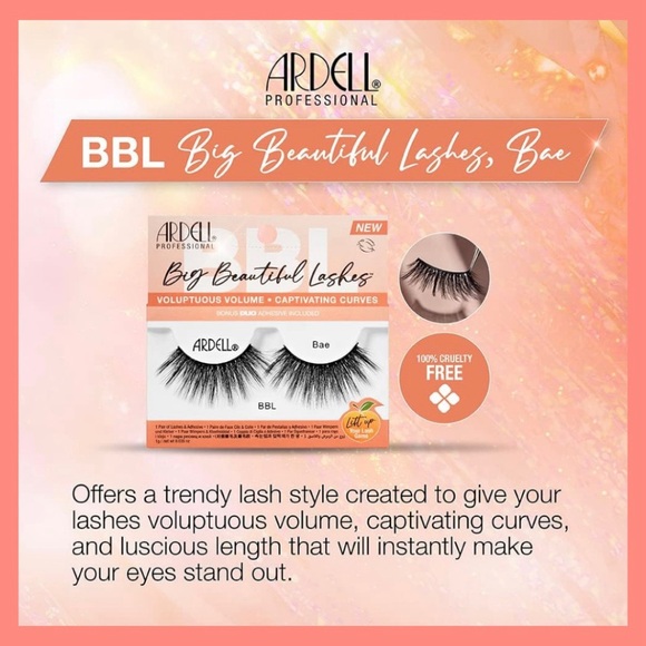 Ardell BBL Big Beautiful Lashes 966 Bae with DUO Clear Adhesive each-THREE SETS - Picture 5 of 5